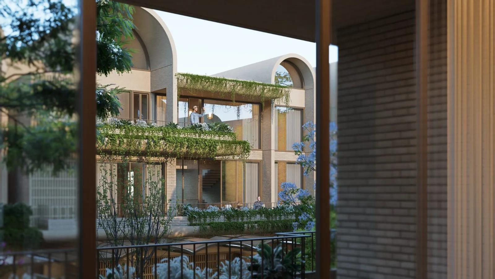 Terraces between the villas
